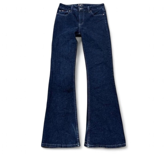 Vintage LEI Bootcut Flare Jeans – Size 9 | Dark Wash | High Rise | Y2K 90s - Picture 1 of 8